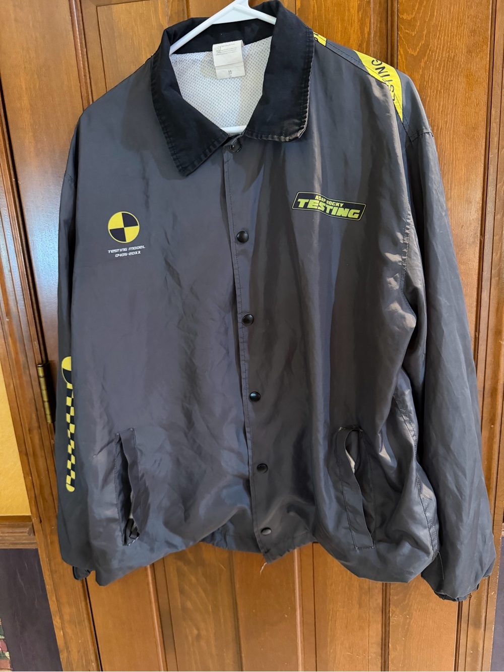 Nagri ASAP Rocky Testing Coach Jacket Medium Black Yellow Graphic Windbreaker M